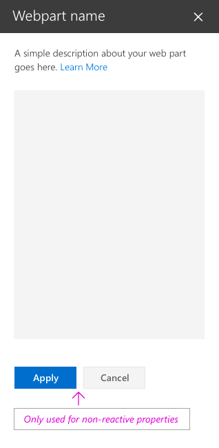 Non-reactive web part design