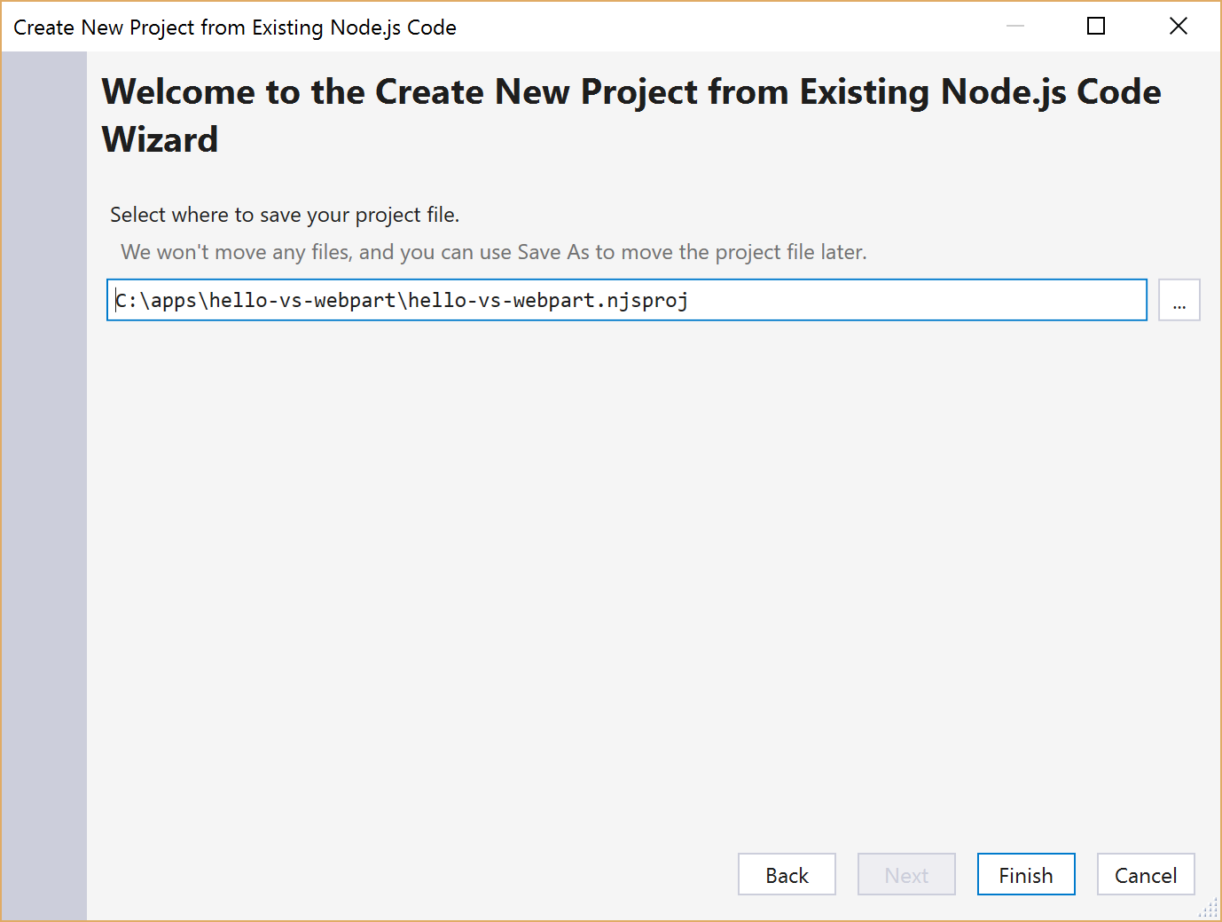 Node.js Project Wizard"