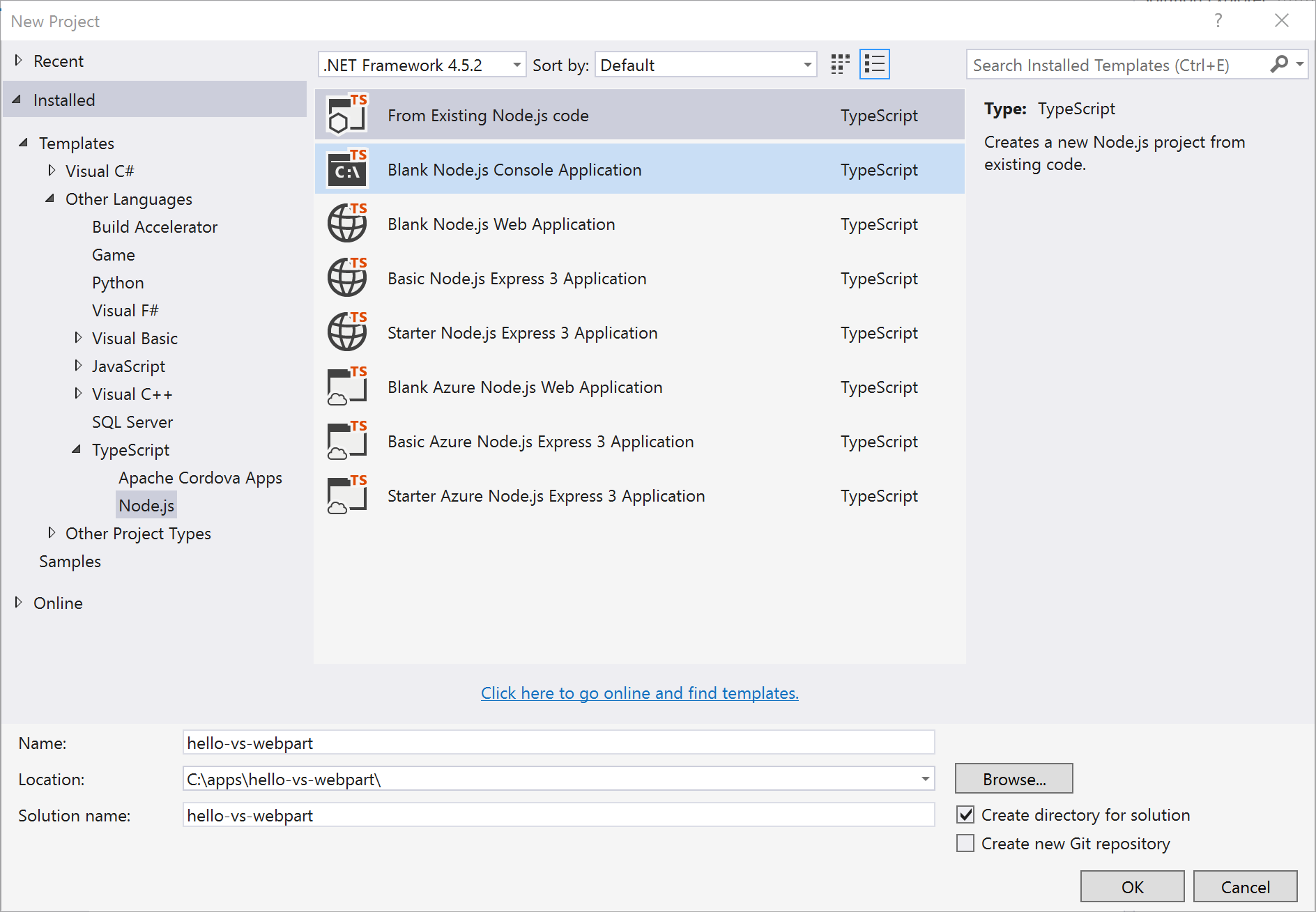New TypeScript Node.js Project