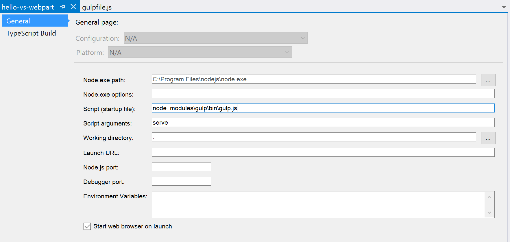 Update project settings"