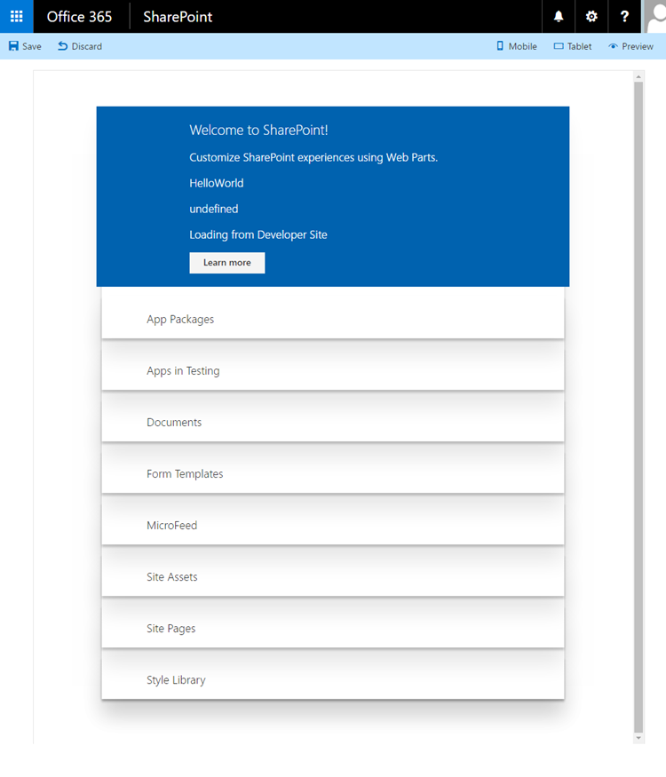 Render lists data from SharePoint