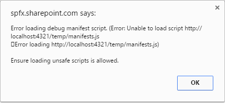 Load unsafe scripts to run scripts from localhost