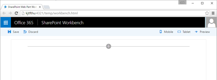 SharePoint Workbench running locally
