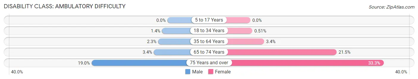 Disability in Zip Code 07503: <span>Ambulatory Difficulty</span>