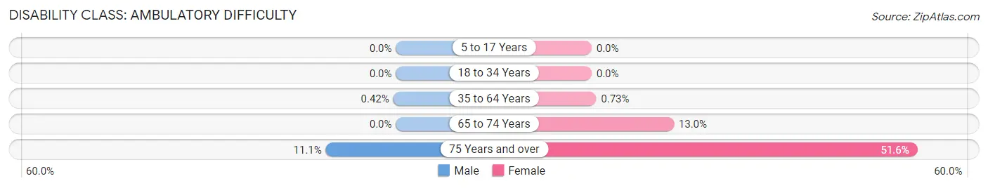 Disability in Zip Code 07626: <span>Ambulatory Difficulty</span>
