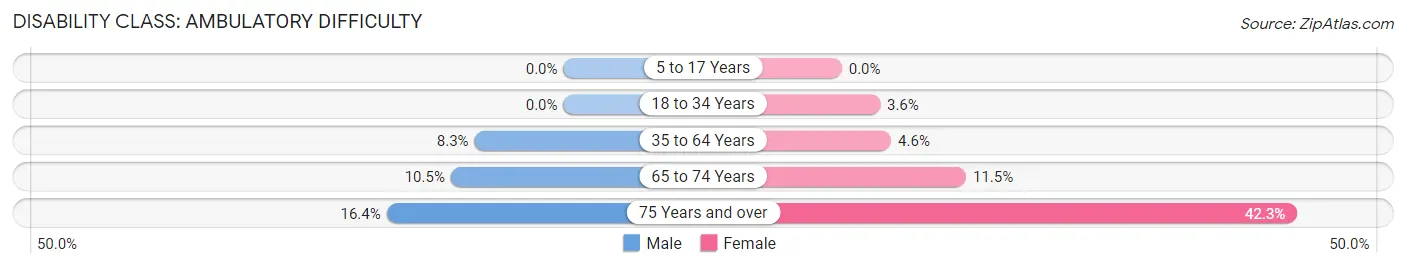 Disability in Zip Code 08088: <span>Ambulatory Difficulty</span>