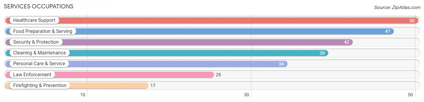 Services Occupations in Zip Code 08804