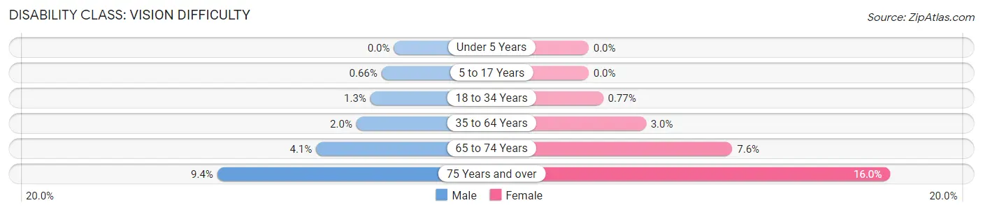 Disability in Zip Code 10031: <span>Vision Difficulty</span>
