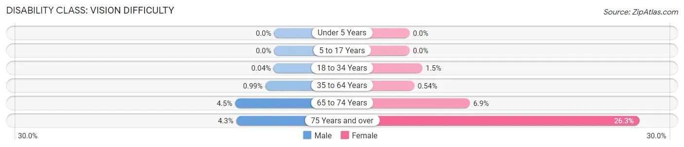 Disability in Zip Code 10304: <span>Vision Difficulty</span>