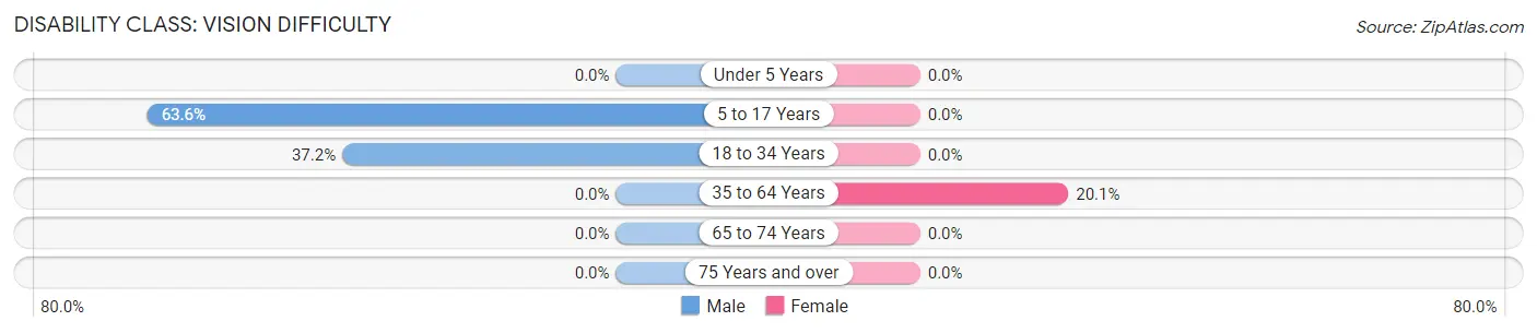 Disability in Zip Code 11948: <span>Vision Difficulty</span>