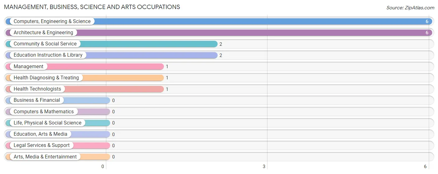 Management, Business, Science and Arts Occupations in Zip Code 13636