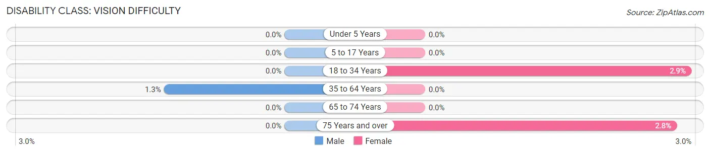 Disability in Zip Code 13685: <span>Vision Difficulty</span>