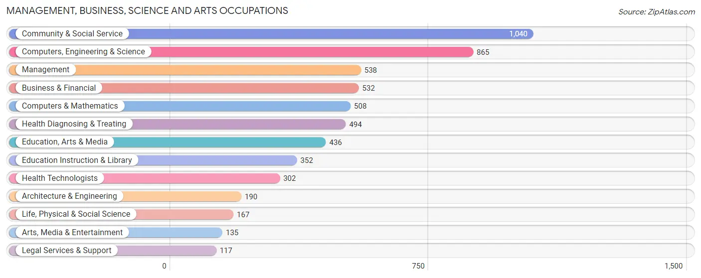 Management, Business, Science and Arts Occupations in Zip Code 19703