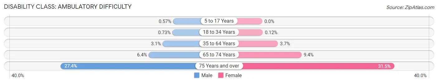 Disability in Zip Code 19711: <span>Ambulatory Difficulty</span>
