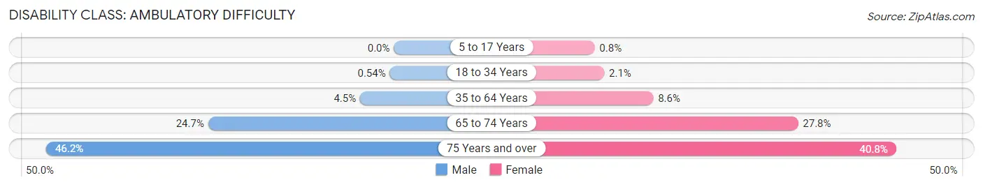 Disability in Zip Code 19713: <span>Ambulatory Difficulty</span>