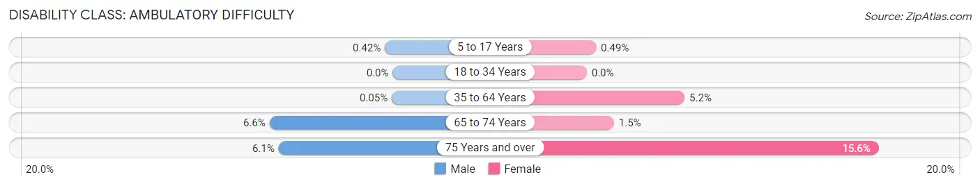 Disability in Zip Code 20871: <span>Ambulatory Difficulty</span>