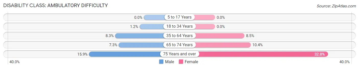 Disability in Zip Code 23510: <span>Ambulatory Difficulty</span>