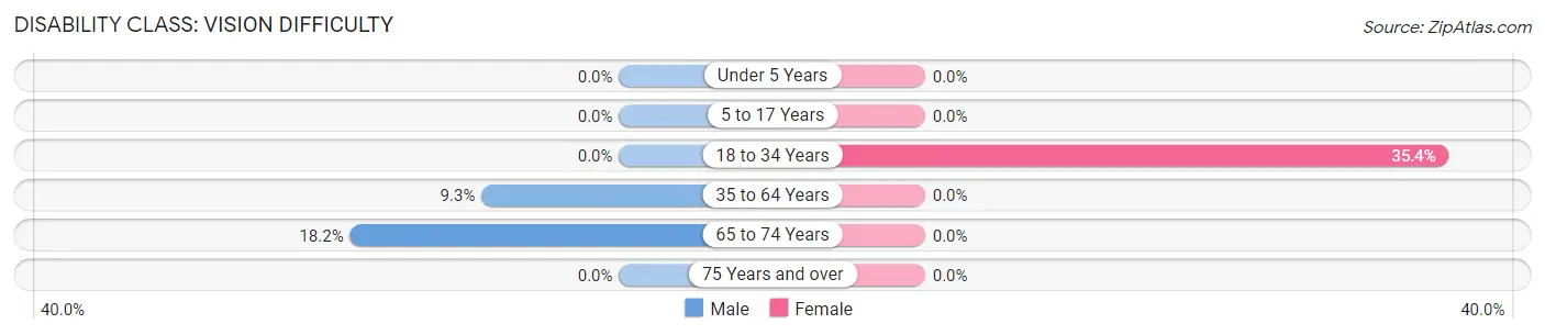 Disability in Zip Code 25632: <span>Vision Difficulty</span>