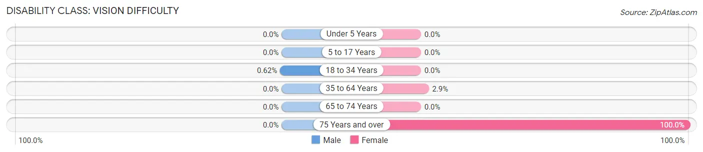 Disability in Zip Code 27242: <span>Vision Difficulty</span>