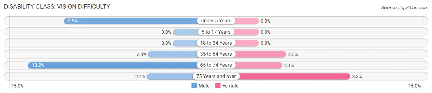 Disability in Zip Code 29067: <span>Vision Difficulty</span>