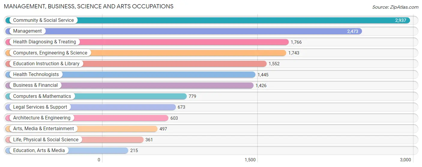 Management, Business, Science and Arts Occupations in Zip Code 29615