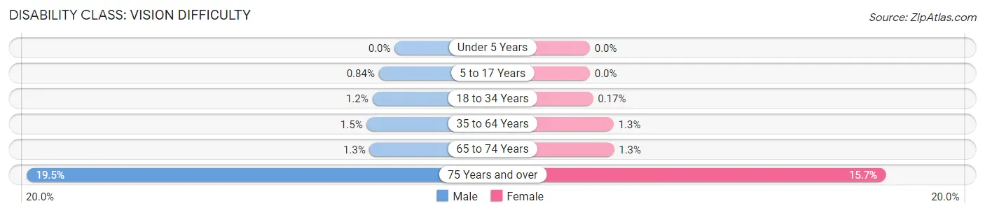 Disability in Zip Code 30114: <span>Vision Difficulty</span>