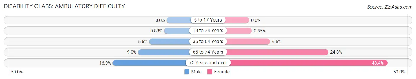 Disability in Zip Code 30224: <span>Ambulatory Difficulty</span>