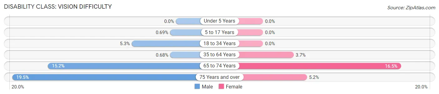 Disability in Zip Code 31216: <span>Vision Difficulty</span>