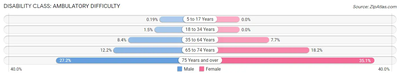 Disability in Zip Code 32207: <span>Ambulatory Difficulty</span>