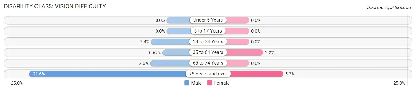 Disability in Zip Code 32407: <span>Vision Difficulty</span>