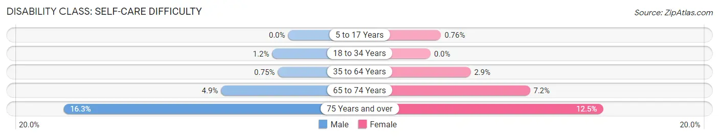 Disability in Zip Code 33897: <span>Self-Care Difficulty</span>