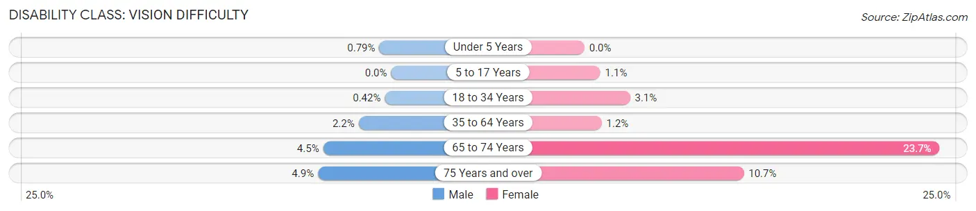 Disability in Zip Code 37206: <span>Vision Difficulty</span>