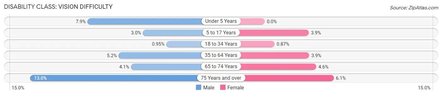 Disability in Zip Code 37207: <span>Vision Difficulty</span>