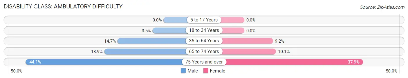 Disability in Zip Code 37616: <span>Ambulatory Difficulty</span>