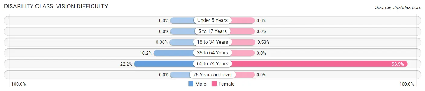 Disability in Zip Code 37916: <span>Vision Difficulty</span>