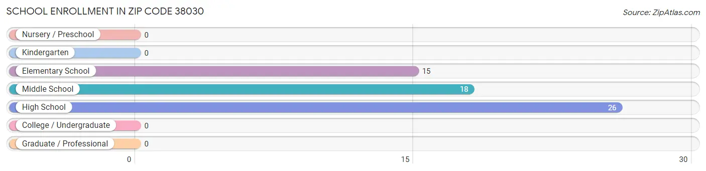 School Enrollment in Zip Code 38030