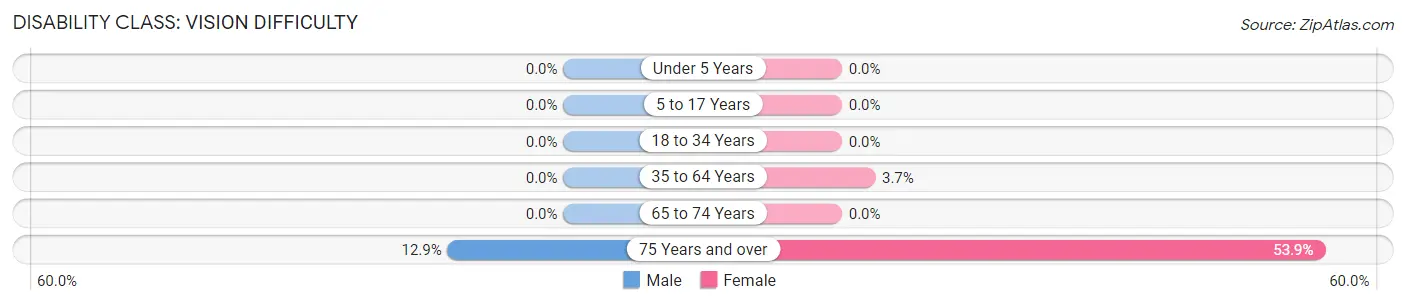 Disability in Zip Code 38337: <span>Vision Difficulty</span>