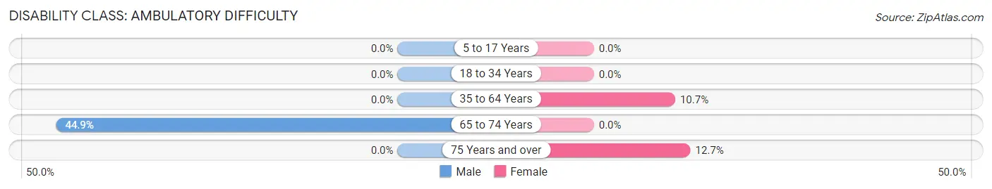 Disability in Zip Code 38838: <span>Ambulatory Difficulty</span>