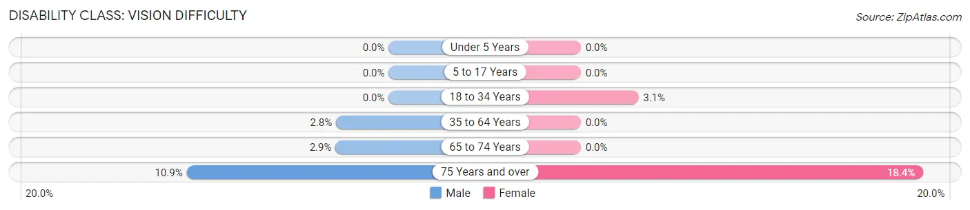 Disability in Zip Code 40119: <span>Vision Difficulty</span>