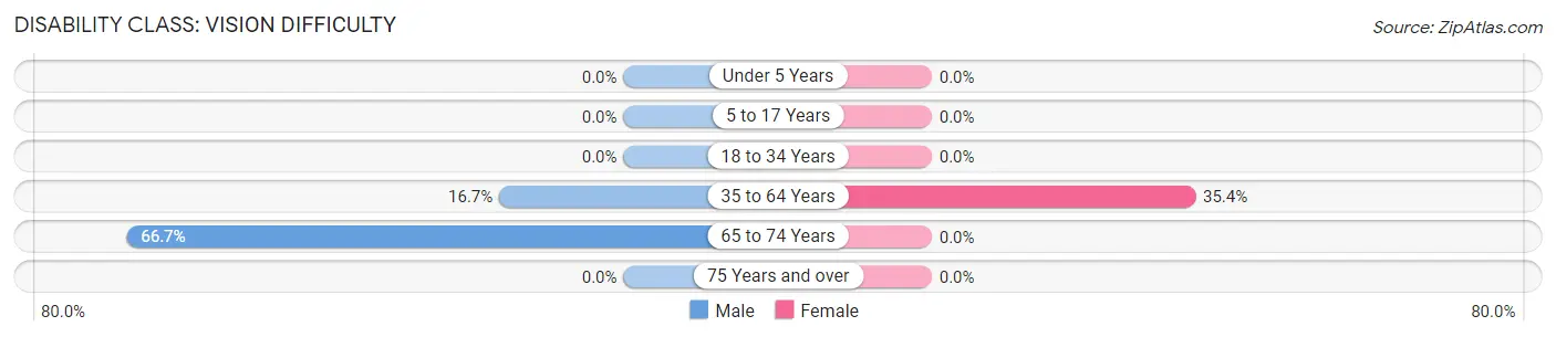 Disability in Zip Code 41616: <span>Vision Difficulty</span>