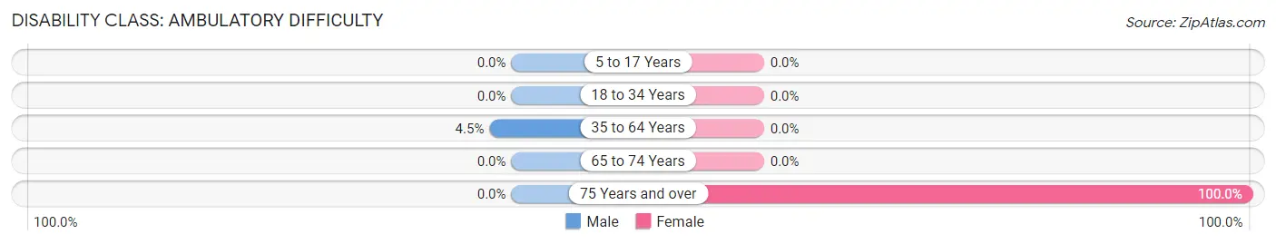Disability in Zip Code 43905: <span>Ambulatory Difficulty</span>