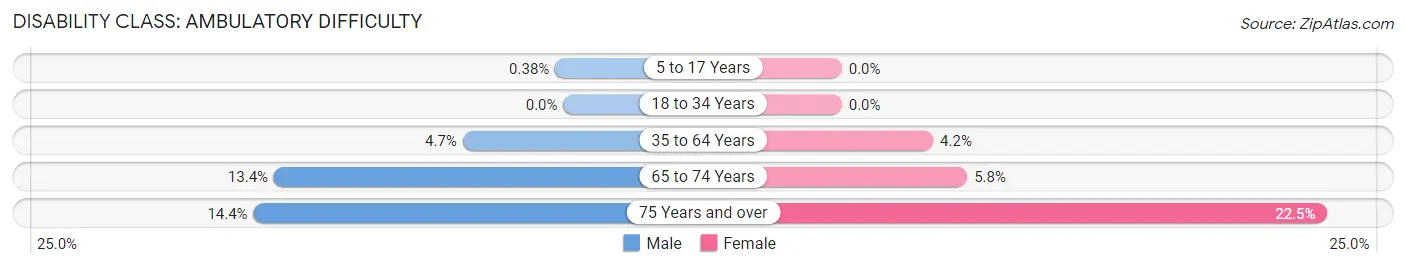 Disability in Zip Code 49740: <span>Ambulatory Difficulty</span>