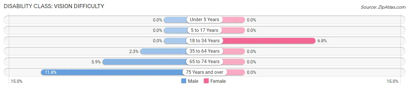 Disability in Zip Code 55615: <span>Vision Difficulty</span>