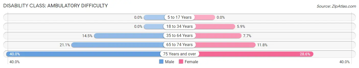 Disability in Zip Code 57024: <span>Ambulatory Difficulty</span>