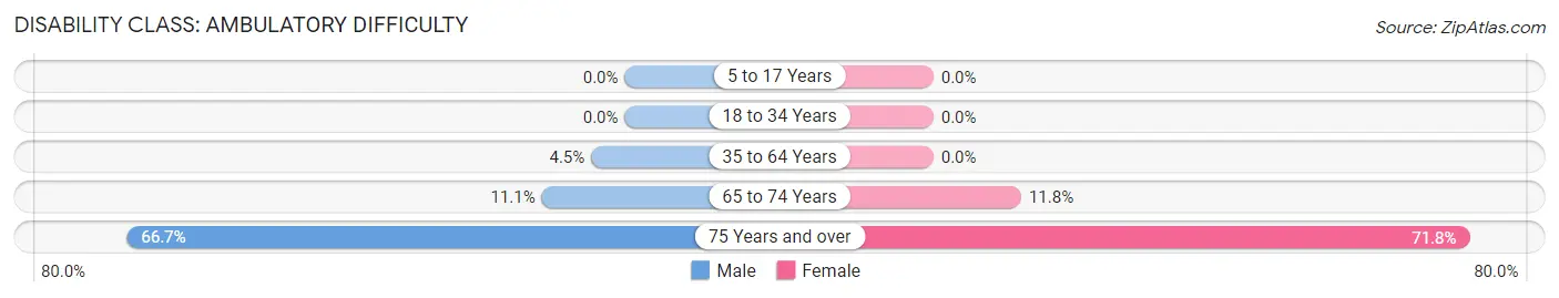 Disability in Zip Code 61476: <span>Ambulatory Difficulty</span>