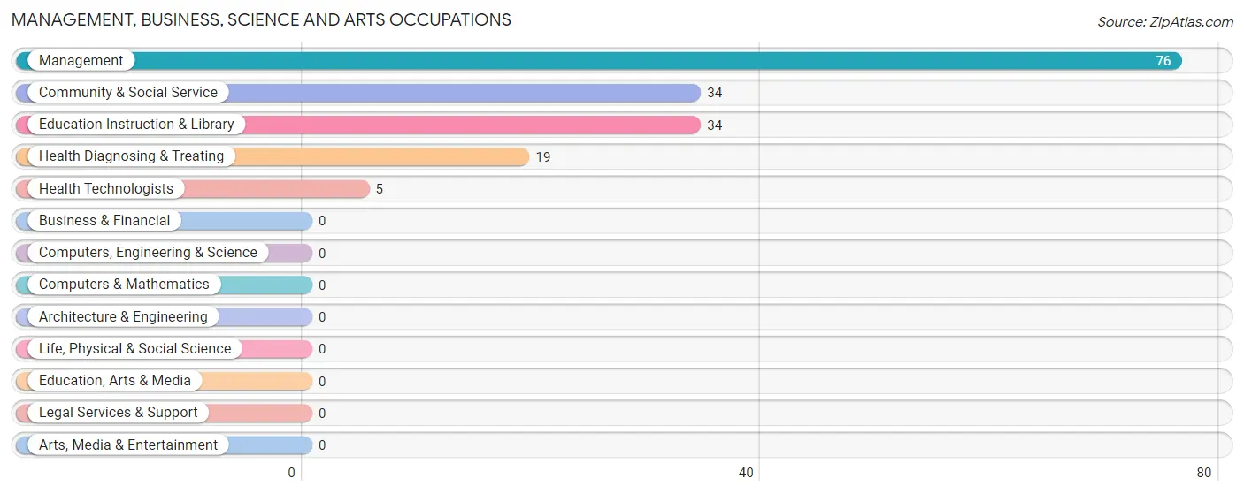 Management, Business, Science and Arts Occupations in Zip Code 62934