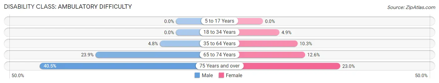 Disability in Zip Code 70129: <span>Ambulatory Difficulty</span>