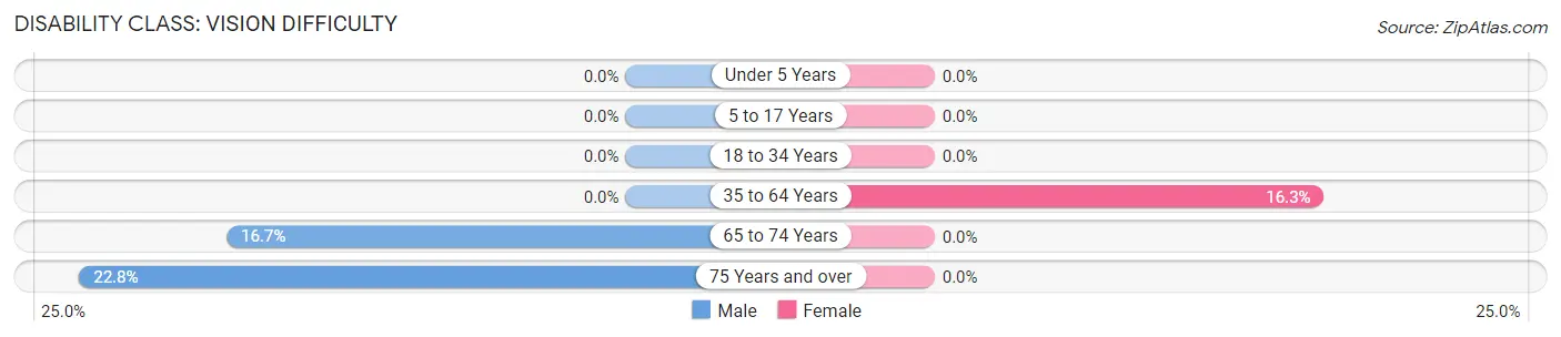 Disability in Zip Code 70576: <span>Vision Difficulty</span>
