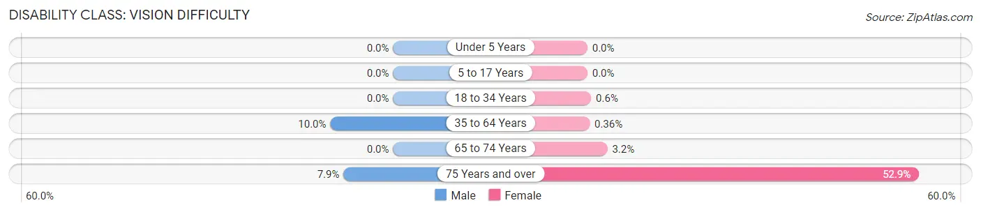 Disability in Zip Code 73128: <span>Vision Difficulty</span>