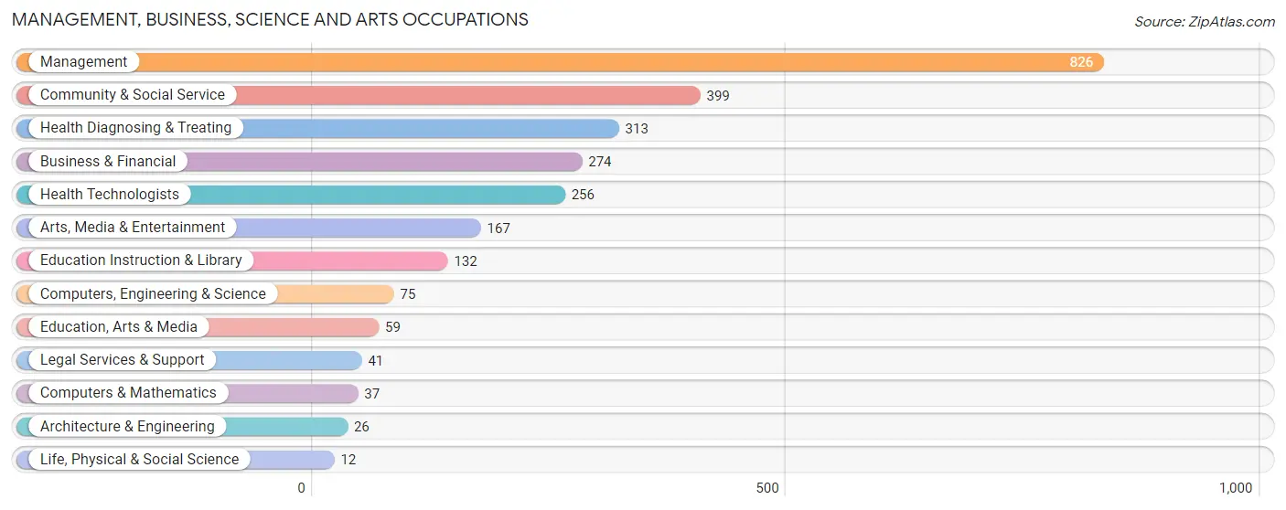 Management, Business, Science and Arts Occupations in Zip Code 85118